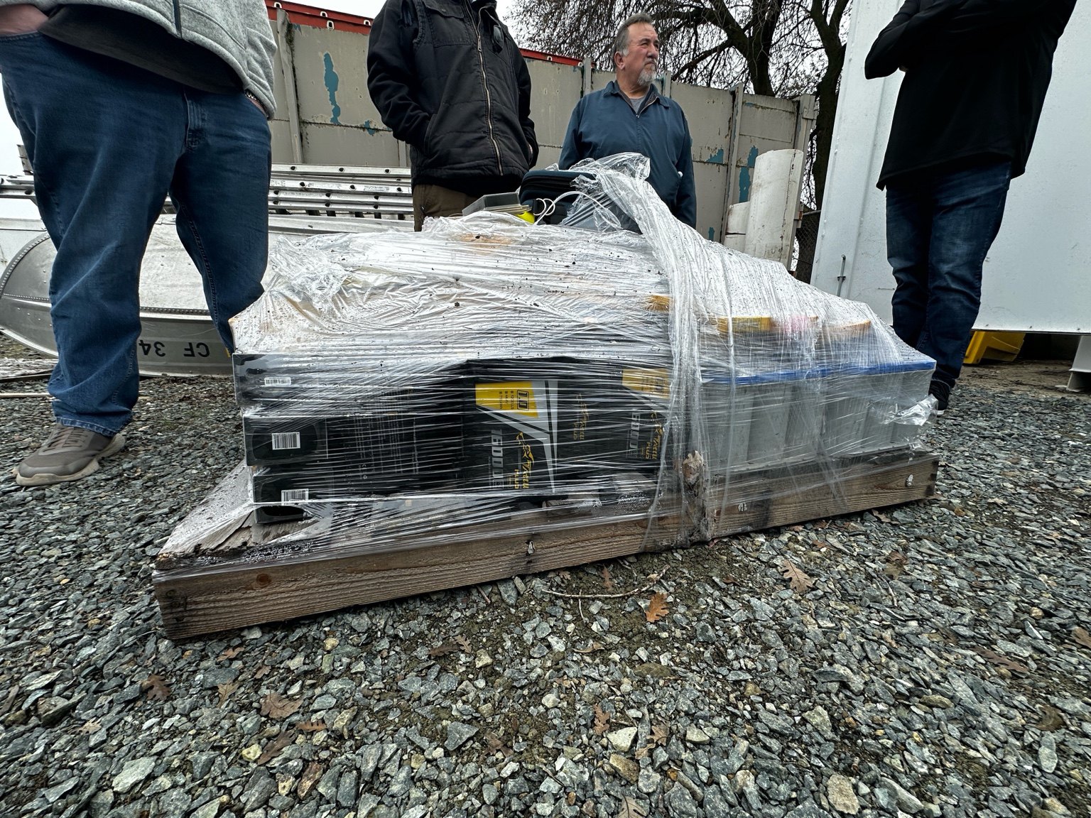Hazardous materials staged during field operations